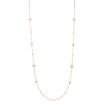 Be Boodles Long Rose Gold Diamond Necklace