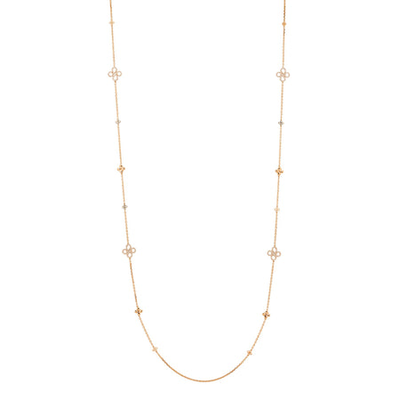 Be Boodles Long Rose Gold Diamond Necklace