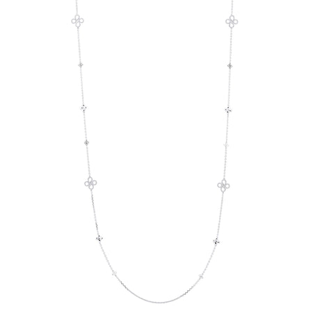 Be Boodles Long White Gold Diamond Necklace