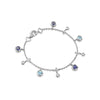 Beach Sapphire Aquamarine Platinum Bracelet