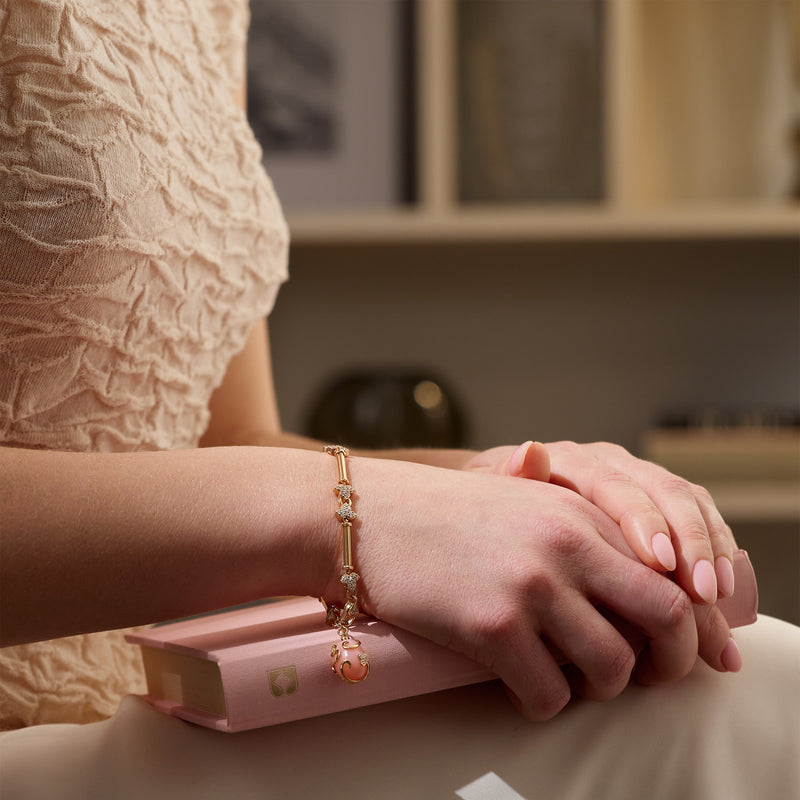 Secret Garden Pink Opal Rose Gold Bracelet