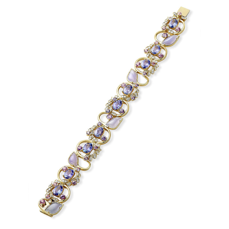 A Family Journey Provence Tanzanite Yellow Gold Bracelet