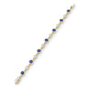 Florentine Sapphire and Diamond Yellow Gold Bracelet