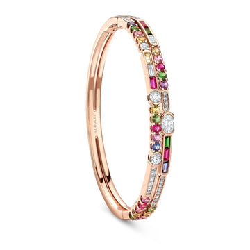 The National Gallery Play of Light Rose Gold Sapphire Chelsea Bangle