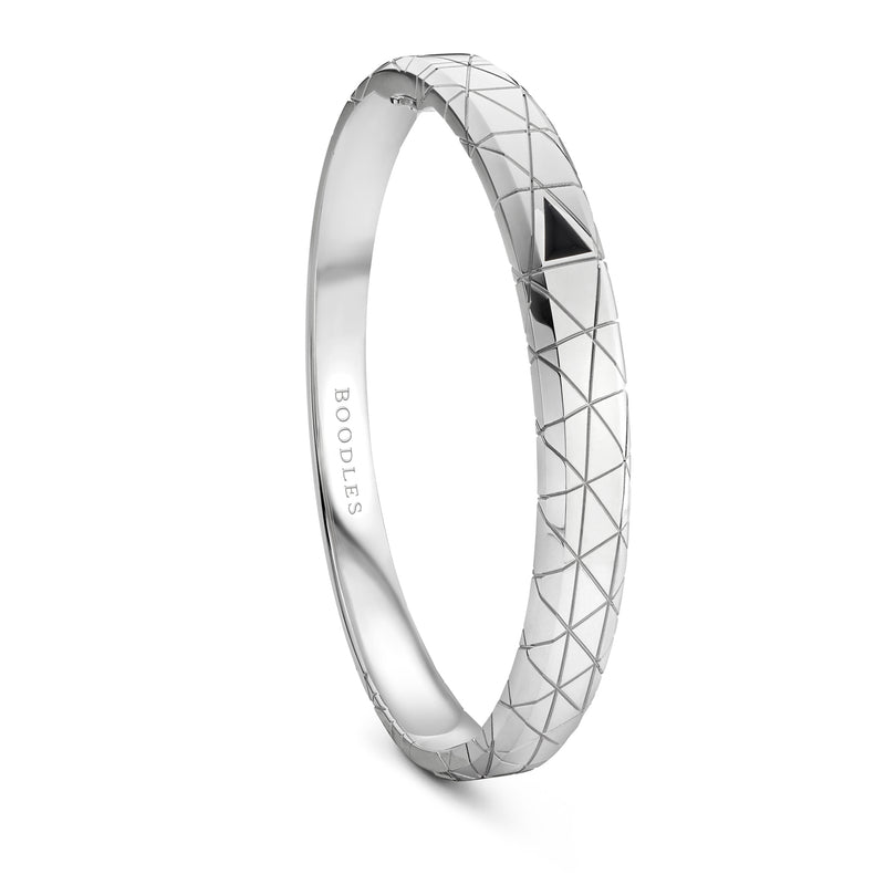 Velocity Black Onyx and Platinum Bangle