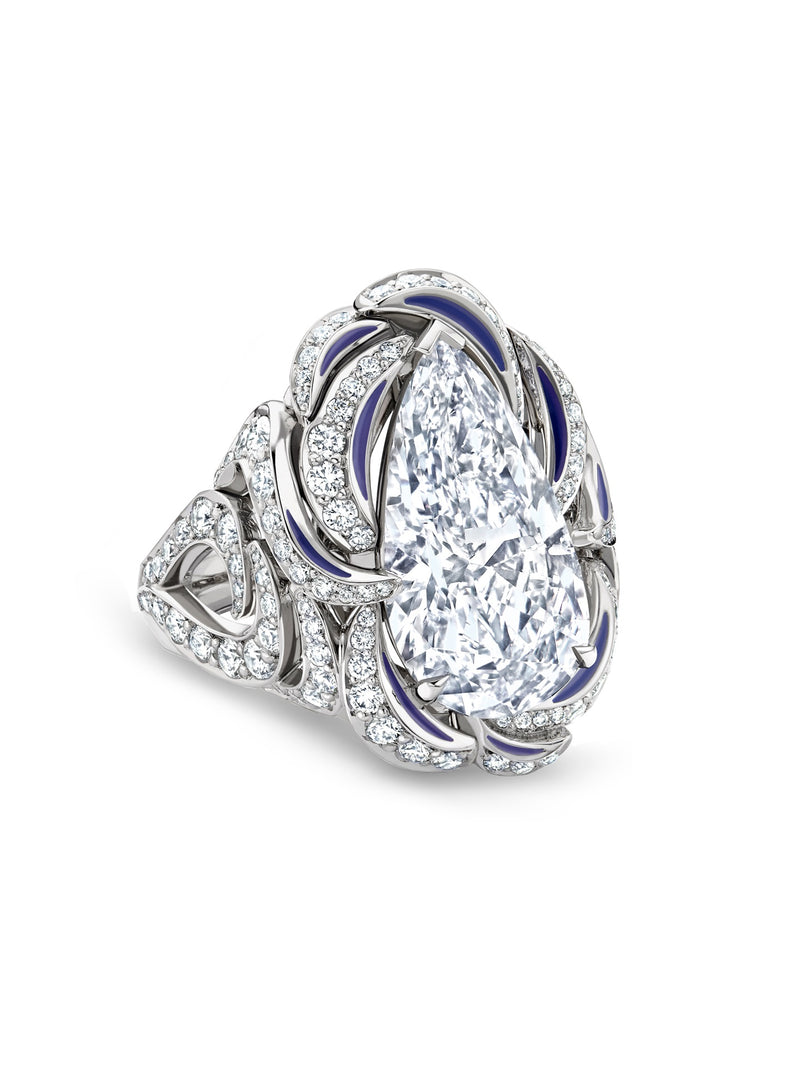 Sydney Platinum Pear Diamond Ring
