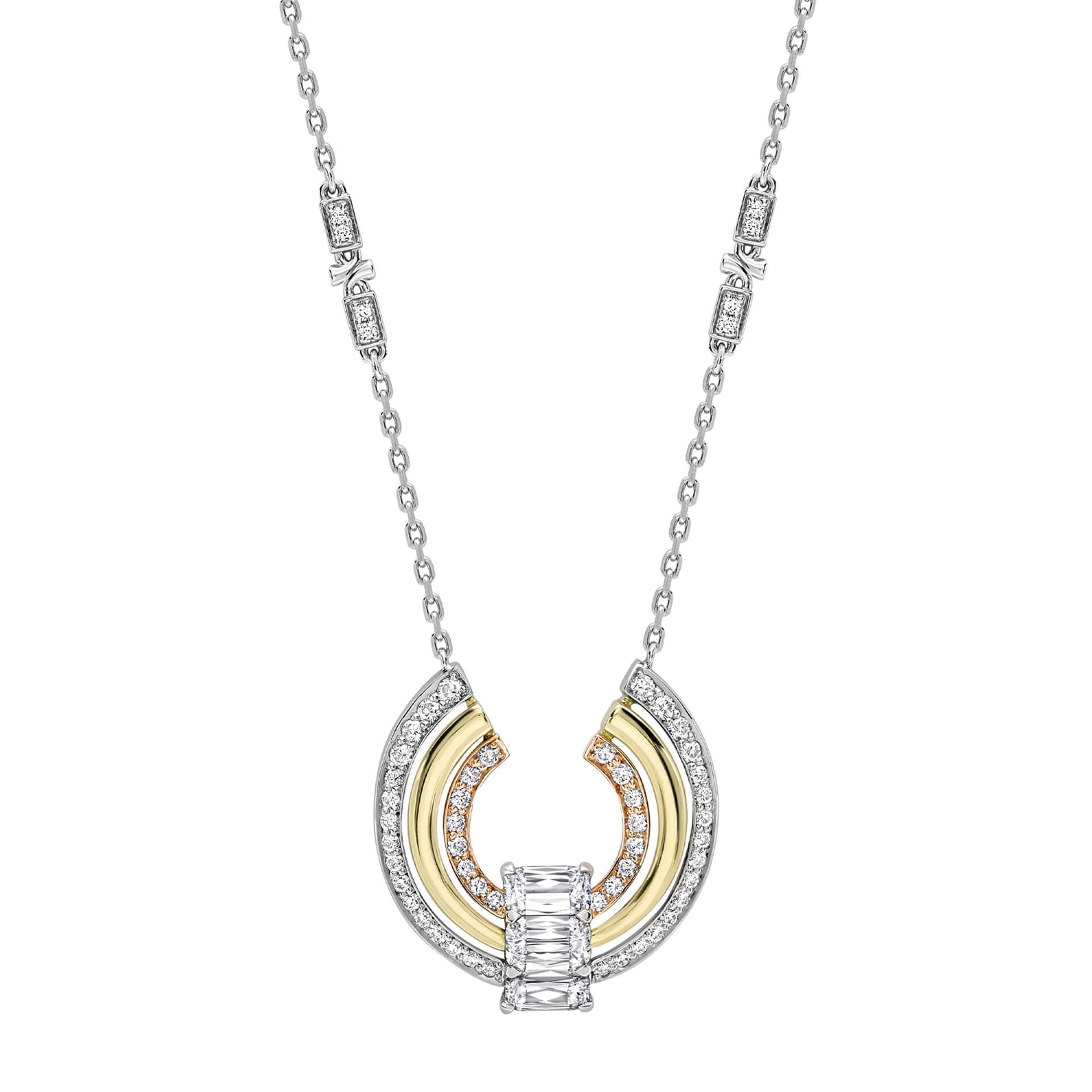 Ribbons Ashoka Three Stone Pendant