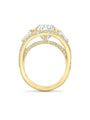 Peace of Mined Cushion Diamond Yellow Gold Ring