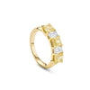 Classic Yellow and White Diamond Yellow Gold Eternity Ring