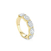 Classic Five Stone Oval Diamond Yellow Gold Ring
