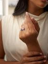 Classic Evermore Five Stone Sapphire Platinum Eternity Ring