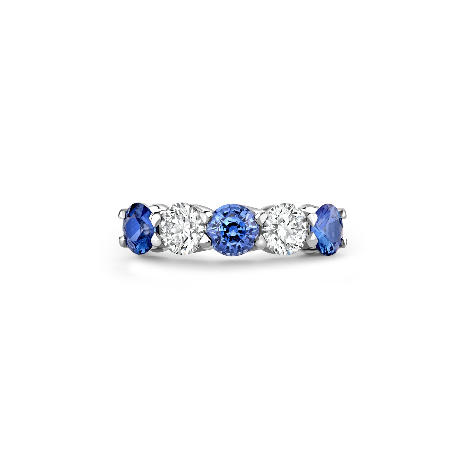 Classic Evermore Five Stone Sapphire Eternity Ring