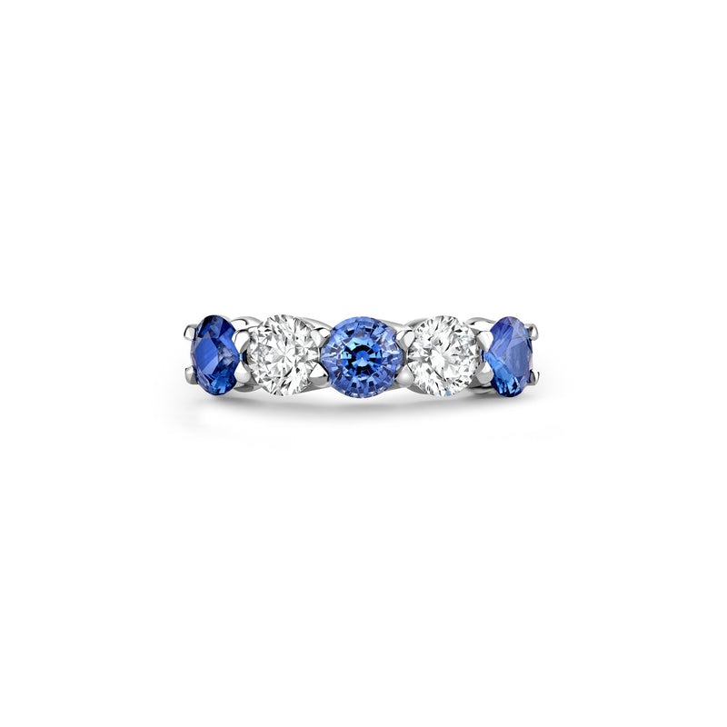 Classic Evermore Five Stone Sapphire Eternity Ring