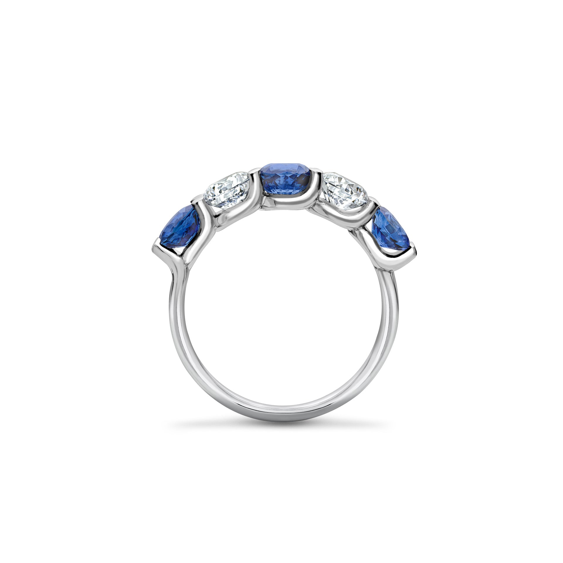 Classic Evermore Five Stone Sapphire Eternity Ring