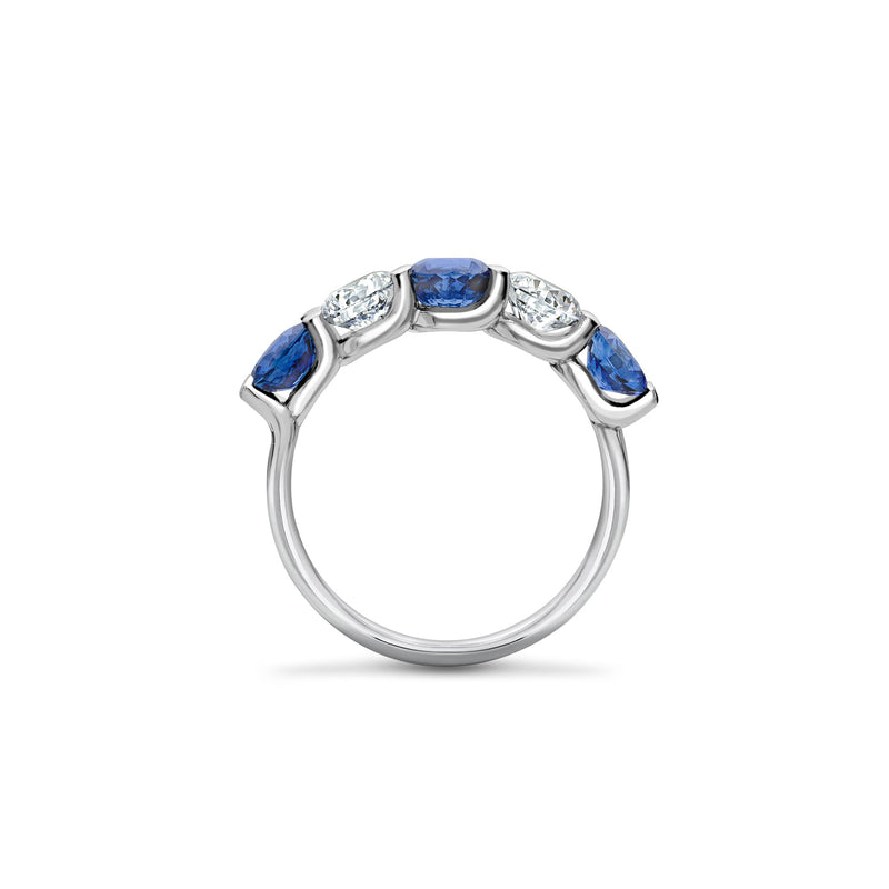 Classic Evermore Five Stone Sapphire Eternity Ring