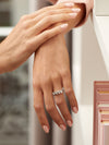 Classic Five Stone Heart Diamond Platinum Eternity Ring