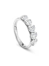 Classic Five Stone Heart Diamond Eternity Ring