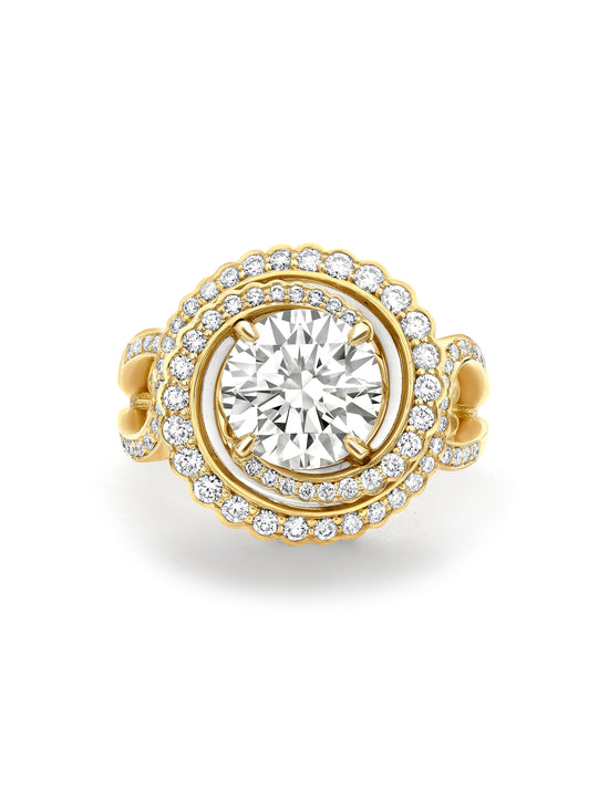 Monaco Diamond Yellow Gold Ring