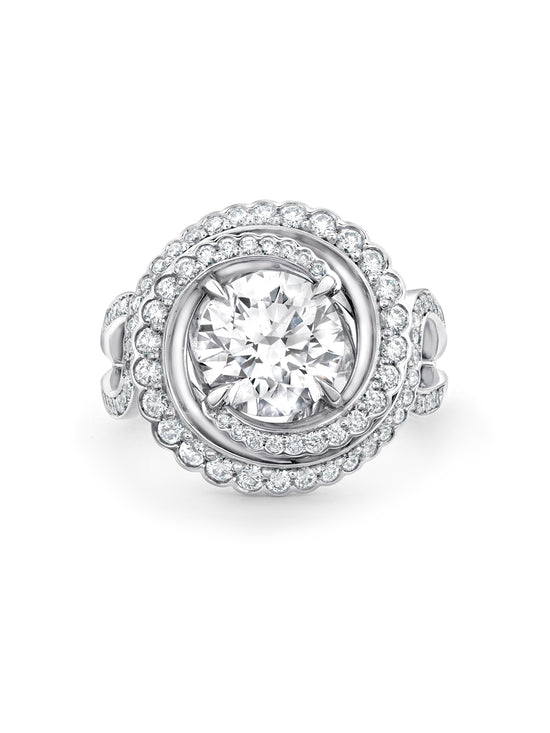 Monaco Diamond Platinum Ring | Boodles