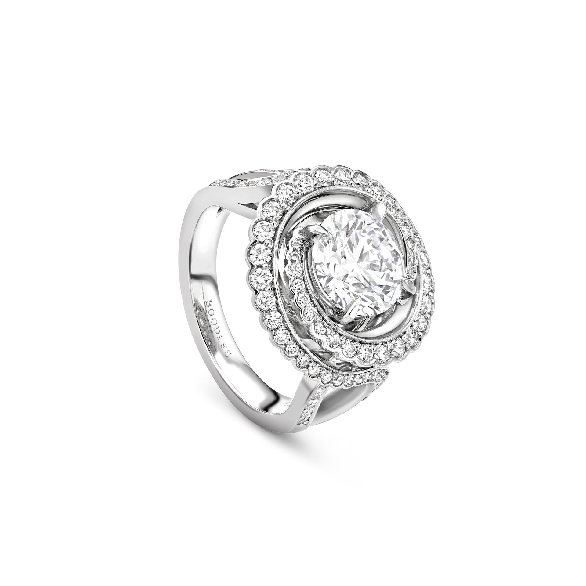 Monaco Diamond Platinum Ring | Boodles
