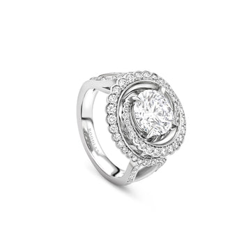 Monaco Diamond Platinum Ring