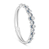 Over the Moon Diamond Enamel Platinum Bangle