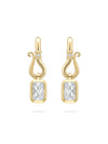 Florentine Ashoka Yellow Gold Diamond Earrings