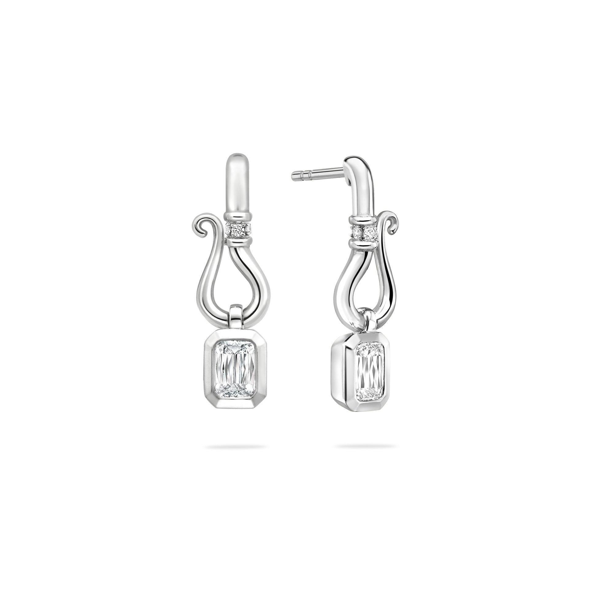 Florentine Ashoka Platinum Diamond Earrings