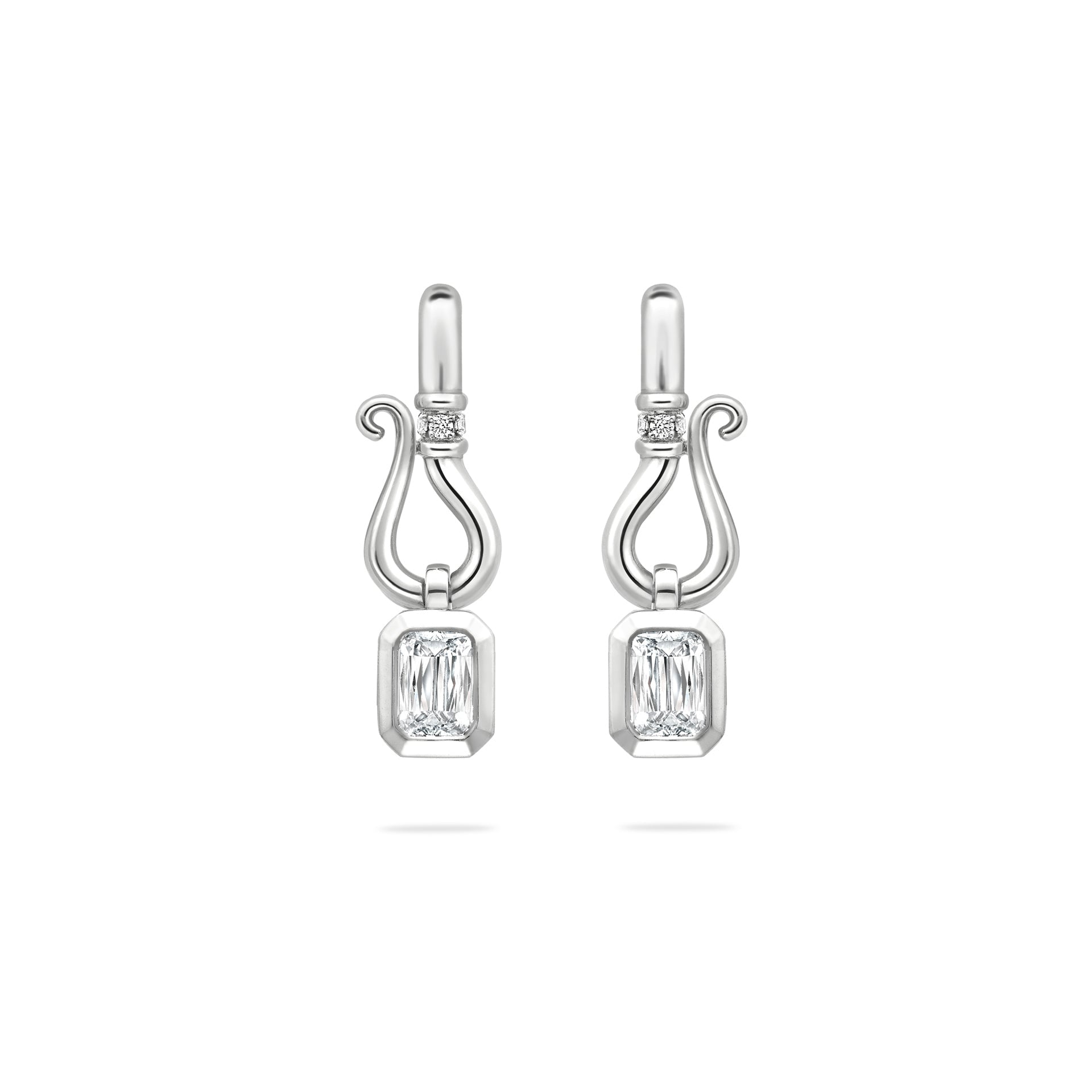 Florentine Ashoka Platinum Diamond Earrings