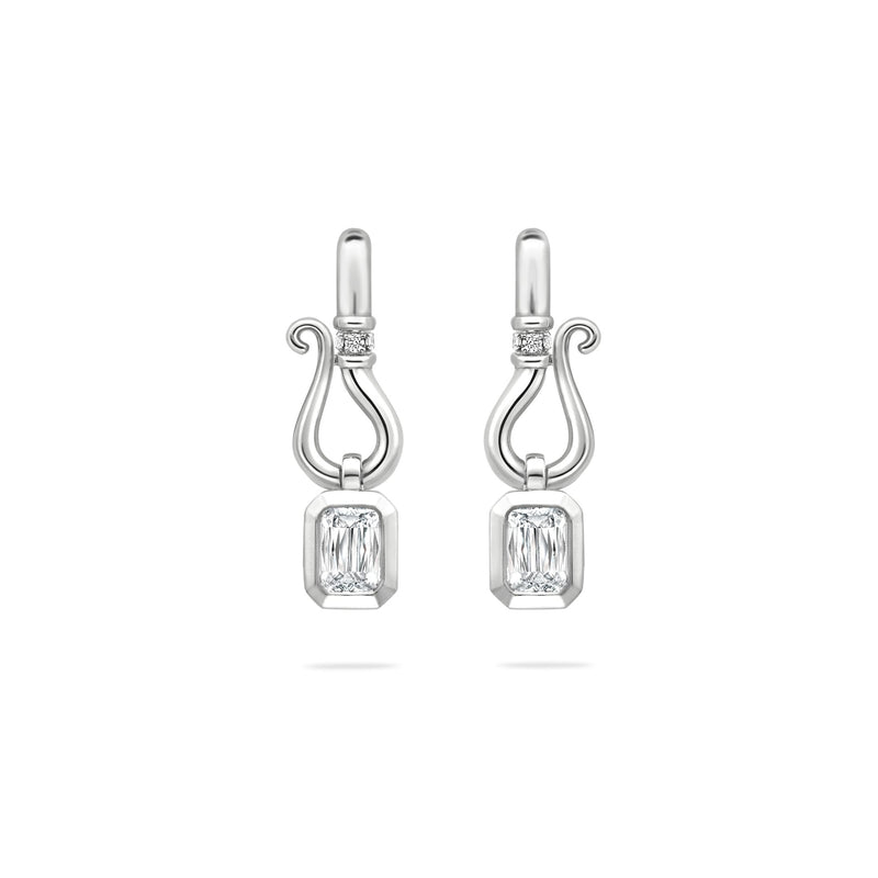 Florentine Ashoka Platinum Diamond Earrings