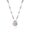 Raindance Platinum Pink and White Diamond Cluster Pendant