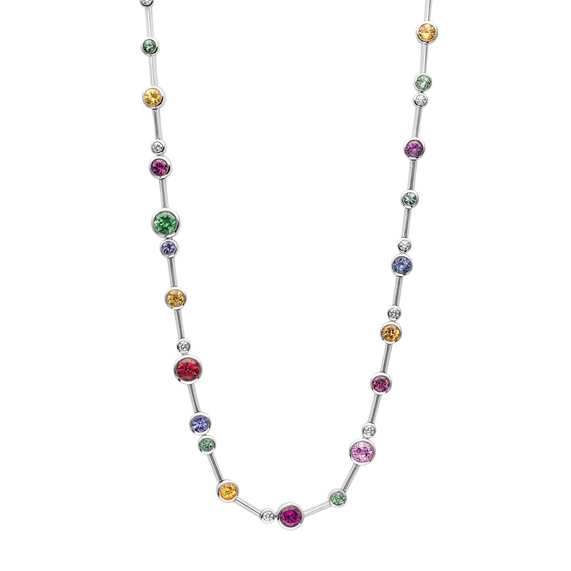 Raindance Rainbow White Gold Necklace