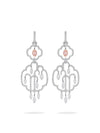 Secret Garden New Beginnings Pink and White Diamond Earrings