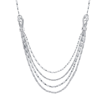 Ribbons Ashoka Platinum Diamond Necklace