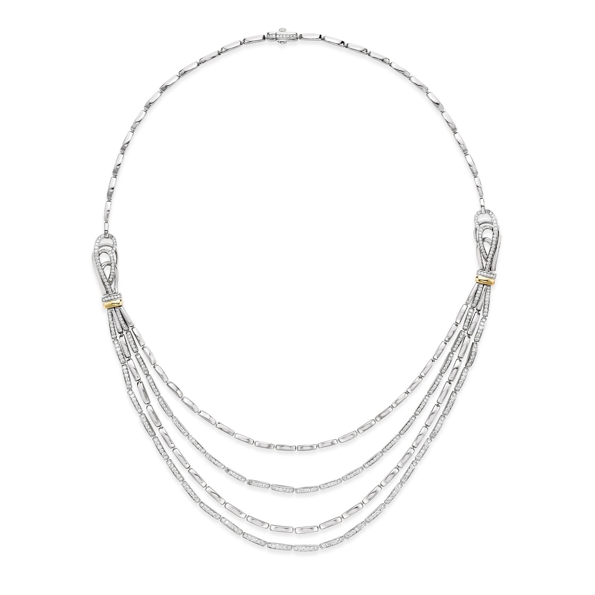Ribbons Ashoka Platinum Diamond Necklace