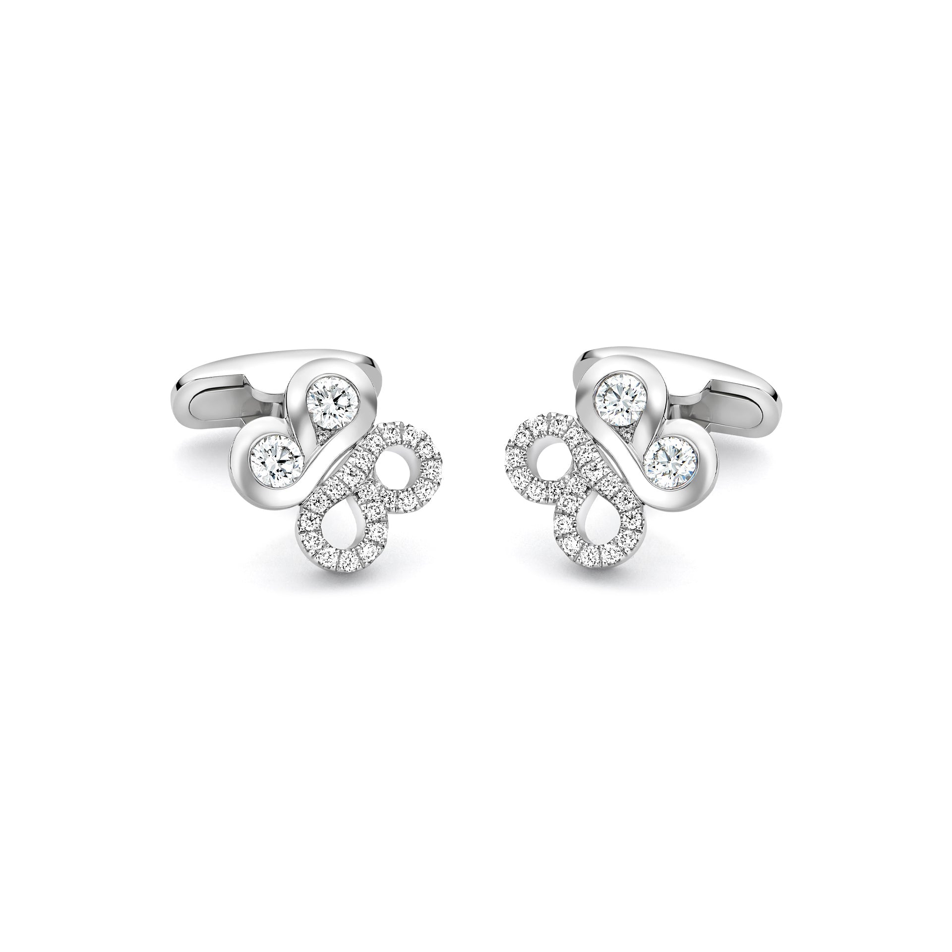 Be Boodles Platinum Diamond Cufflinks