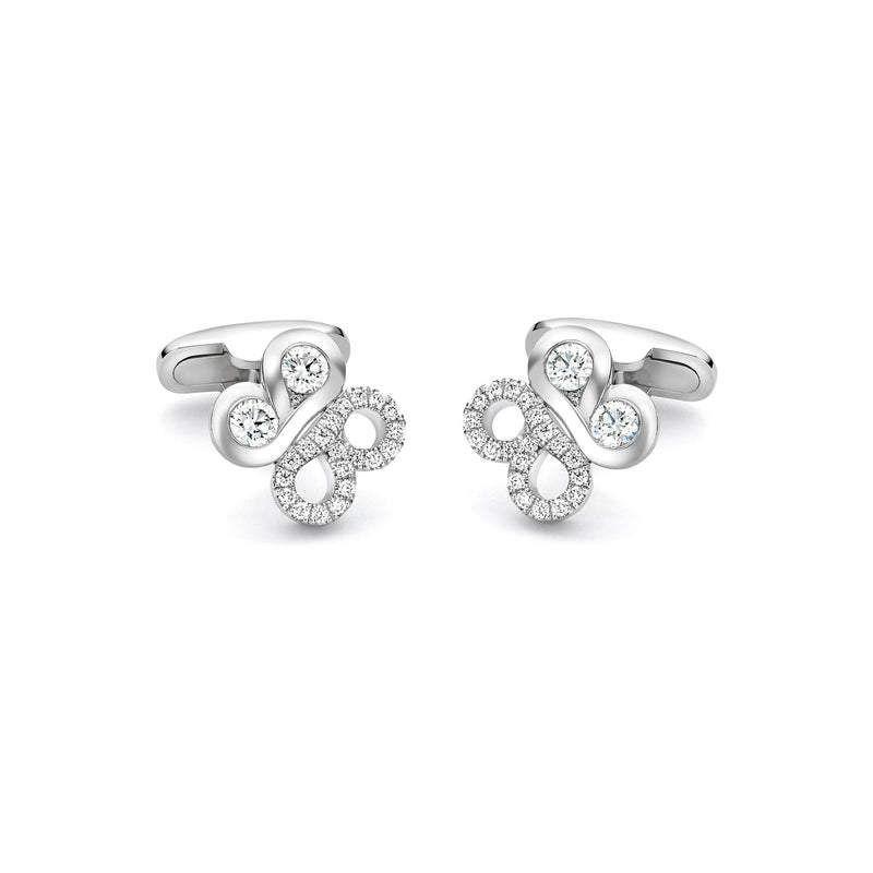 Be Boodles Platinum Diamond Cufflinks