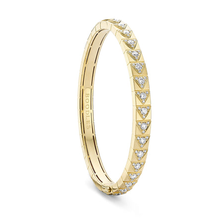 Be You Yellow Gold Diamond Bangle