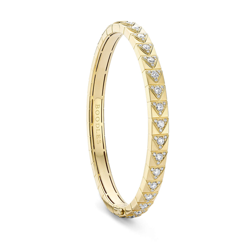 Be You Yellow Gold Diamond Bangle