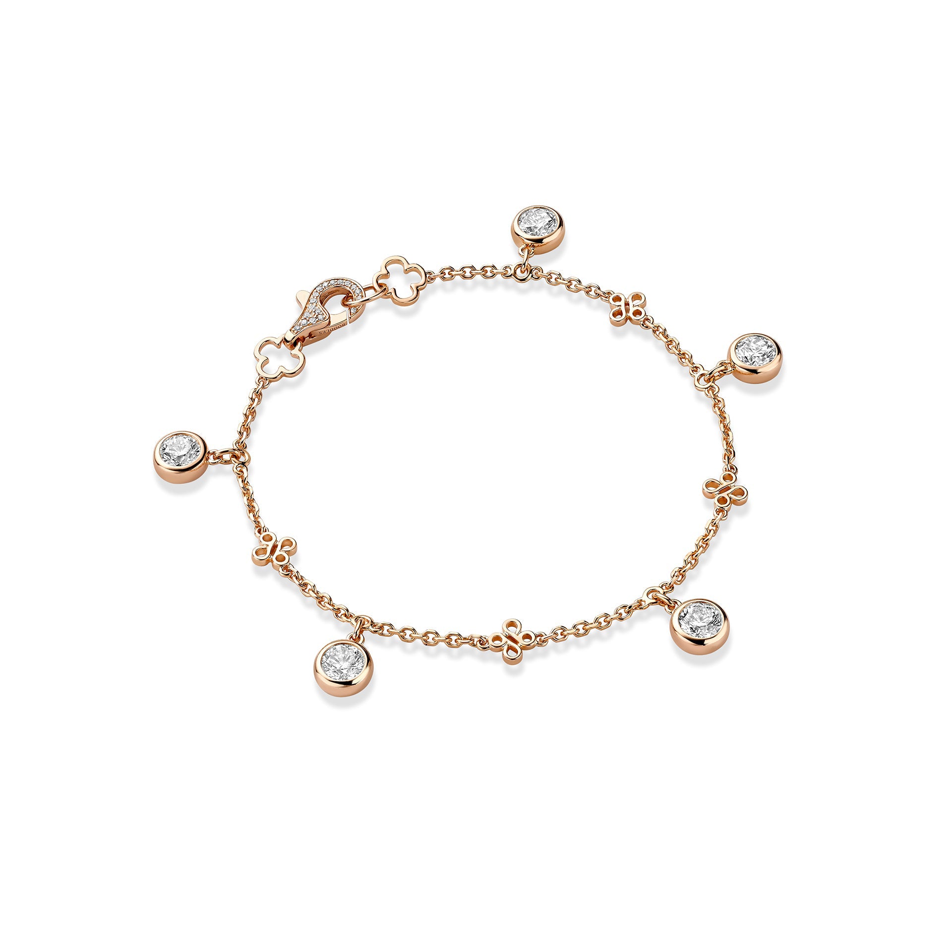 Beach Rose Gold Medium Diamond Bracelet