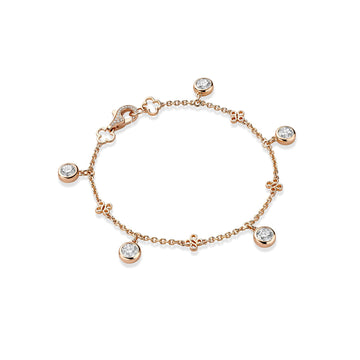 Beach Medium Rose Gold Diamond Bracelet