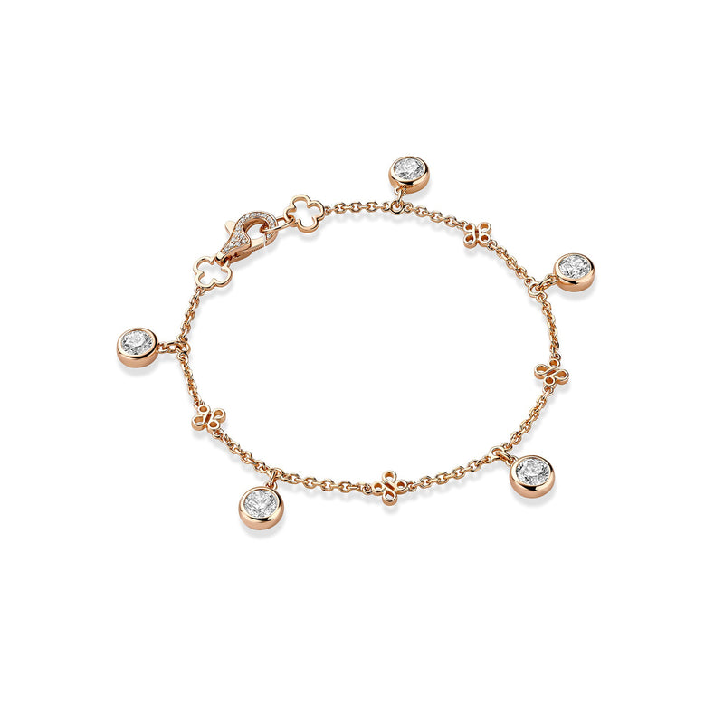 Beach Rose Gold Medium Diamond Bracelet
