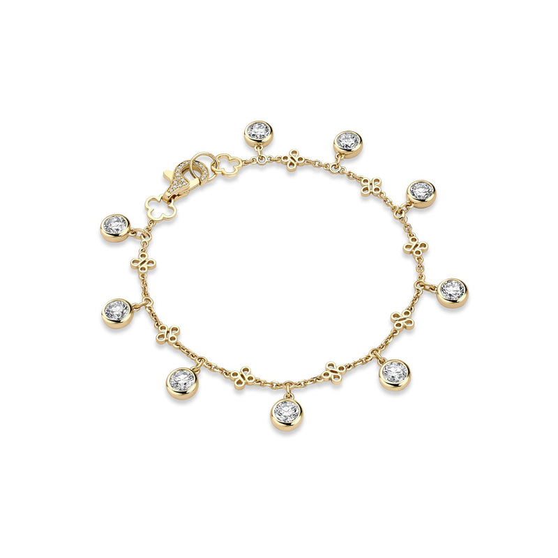 Beach Yellow Gold Large Diamond Bracelet