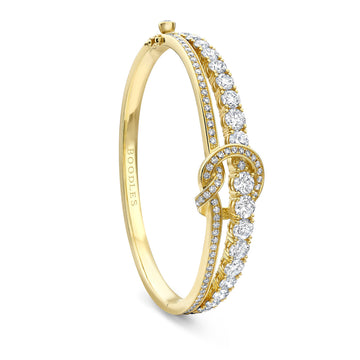 The Knot Yellow Gold Diamond Large Bangle