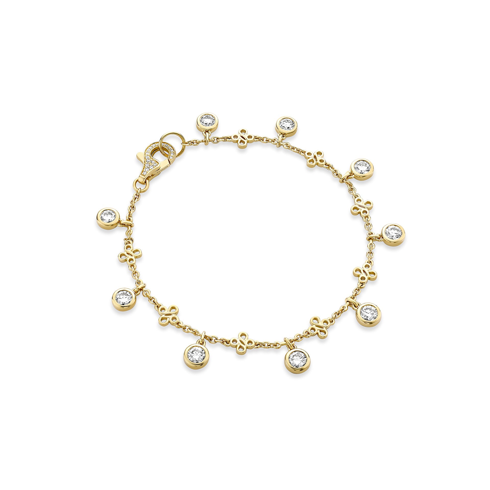 Beach Yellow Gold Diamond Bracelet