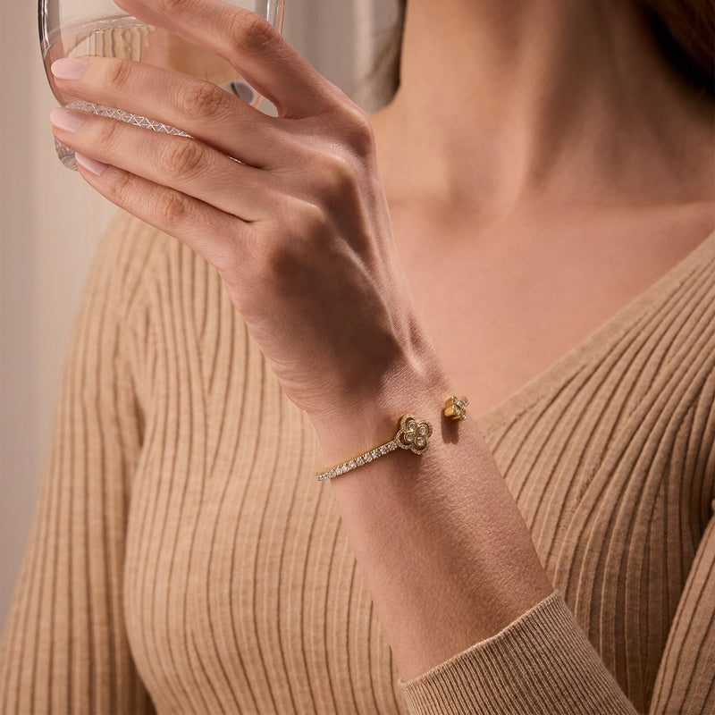 Be Boodles Rose Gold Diamond Bangle