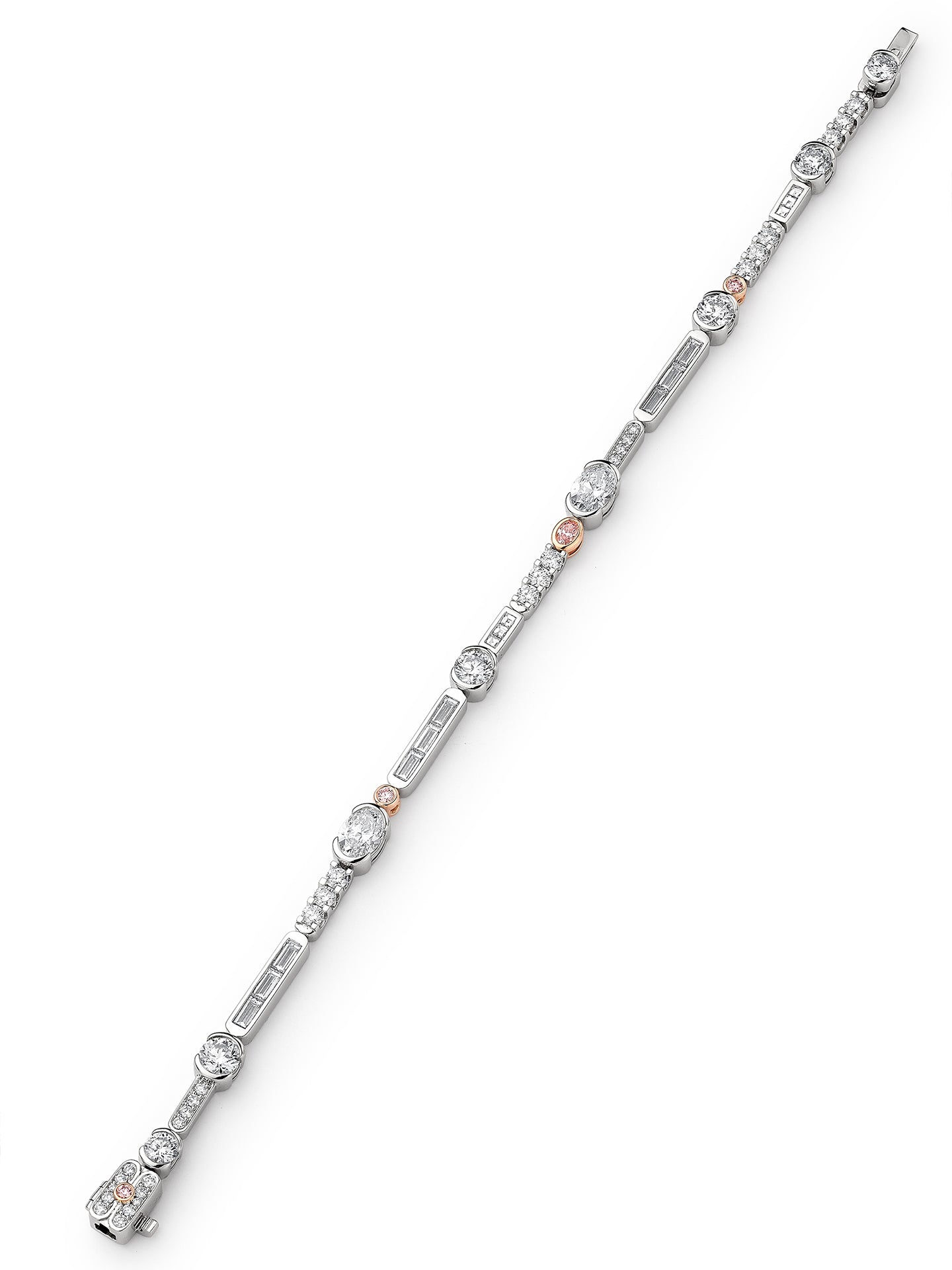 The National Gallery Play of Light Pink Diamond Platinum Bracelet