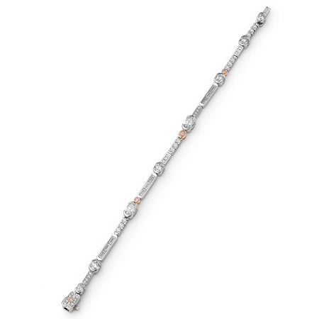 The National Gallery Play of Light Pink Diamond Platinum Bracelet