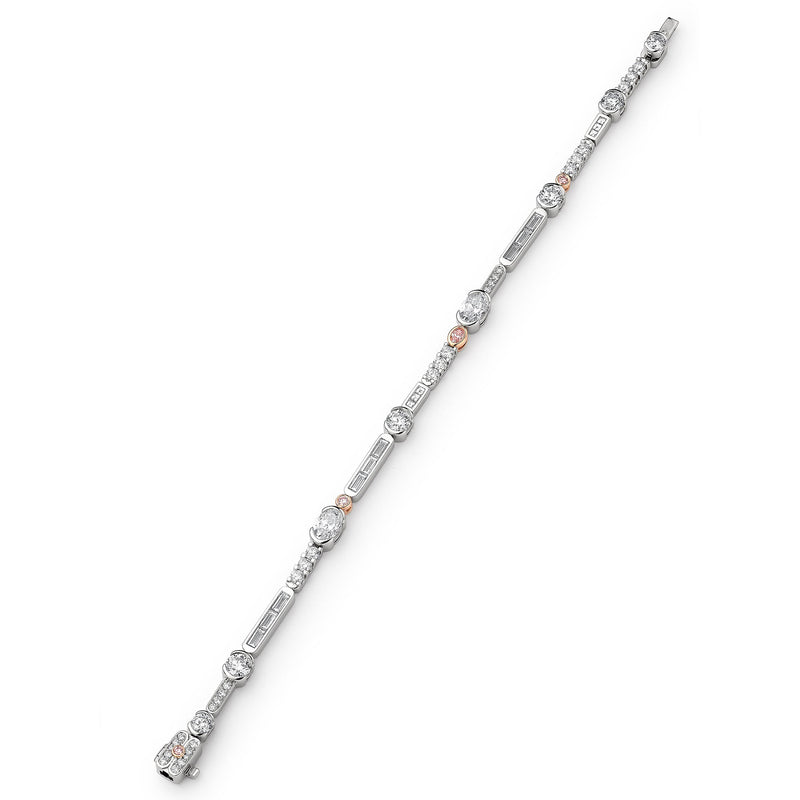 The National Gallery Play of Light Pink Diamond Platinum Bracelet