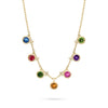 Beach Rainbow Yellow Gold Necklace